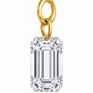 Charm Diamante forato taglio Smeraldo